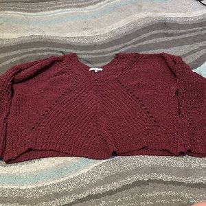 Cute Ccropped V-neck sweater